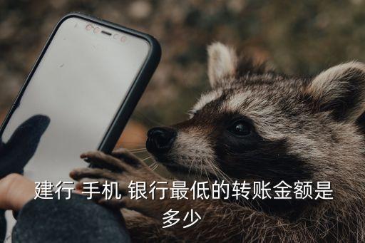  建行 手機 銀行最低的轉(zhuǎn)賬金額是多少