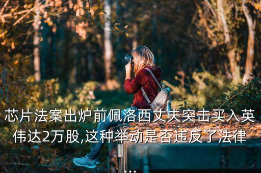 芯片法案出爐前佩洛西丈夫突擊買入英偉達(dá)2萬股,這種舉動(dòng)是否違反了法律...