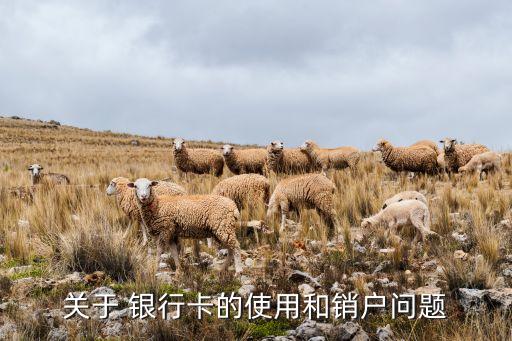 關于 銀行卡的使用和銷戶問題