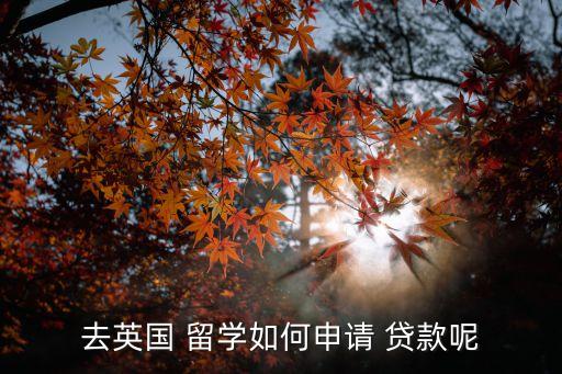 去英國(guó) 留學(xué)如何申請(qǐng) 貸款呢