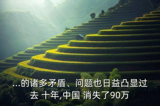 ...的諸多矛盾、問(wèn)題也日益凸顯過(guò)去 十年,中國(guó) 消失了90萬(wàn)