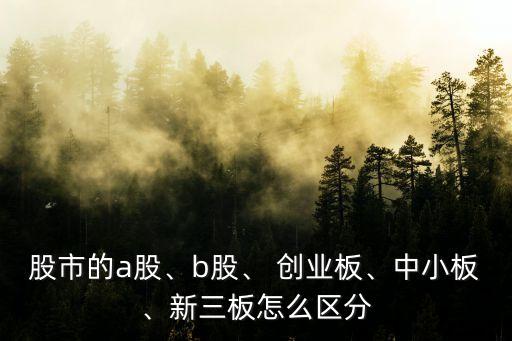 股市的a股、b股、 創(chuàng)業(yè)板、中小板、新三板怎么區(qū)分