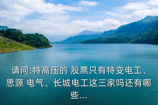 請問:特高壓的 股票只有特變電工、思源 電氣、長城電工這三家嗎還有哪些...