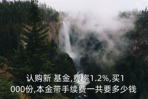  認(rèn)購(gòu)新 基金,費(fèi)率1.2%,買1000份,本金帶手續(xù)費(fèi)一共要多少錢
