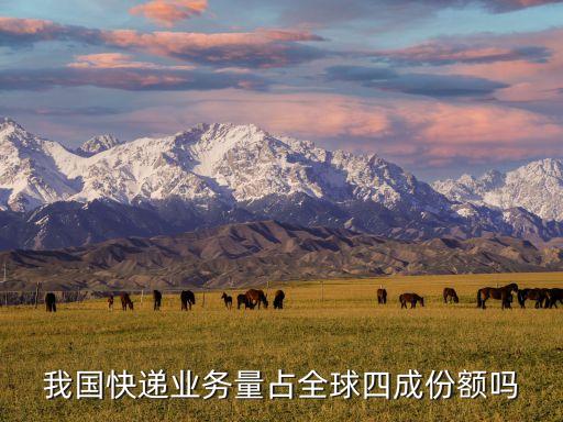 我國快遞業(yè)務量占全球四成份額嗎