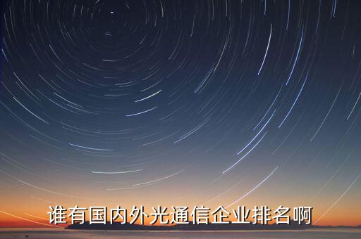 誰有國內外光通信企業(yè)排名啊