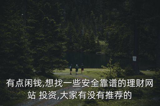 有點(diǎn)閑錢,想找一些安全靠譜的理財(cái)網(wǎng)站 投資,大家有沒有推薦的