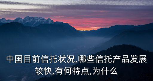 中國(guó)目前信托狀況,哪些信托產(chǎn)品發(fā)展較快,有何特點(diǎn),為什么