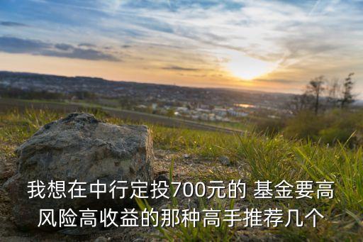 我想在中行定投700元的 基金要高風(fēng)險高收益的那種高手推薦幾個