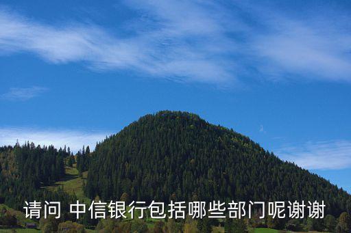 請(qǐng)問 中信銀行包括哪些部門呢謝謝