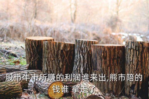 股市牛市所賺的利潤(rùn)誰(shuí)來出,熊市陪的錢誰(shuí) 拿走了