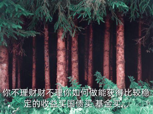 你不理財財不理你如何做能獲得比較穩(wěn)定的收益買國債買 基金買...