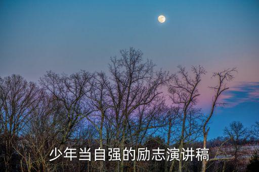 少年當(dāng)自強的勵志演講稿