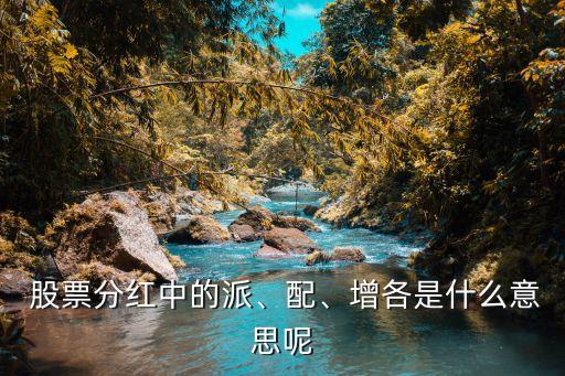  股票分紅中的派、配、增各是什么意思呢