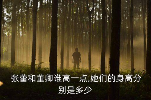  張蕾和董卿誰高一點(diǎn),她們的身高分別是多少