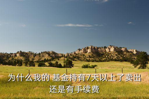 為什么我的 基金持有7天以上了賣出還是有手續(xù)費(fèi)