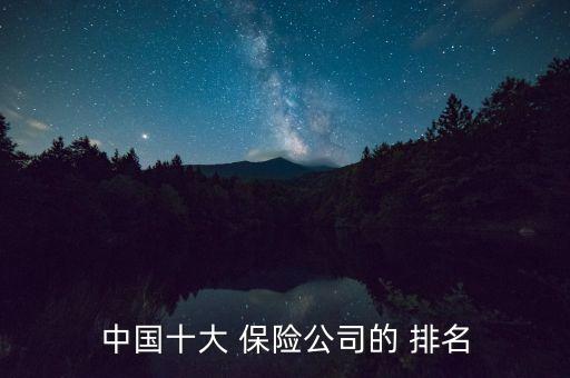 中國十大 保險(xiǎn)公司的 排名