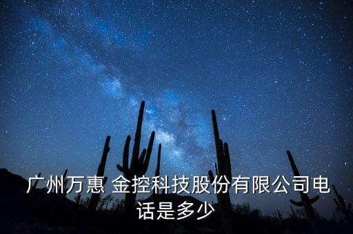  廣州萬(wàn)惠 金控科技股份有限公司電話是多少