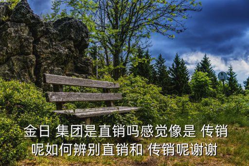 金日 集團(tuán)是直銷嗎感覺像是 傳銷呢如何辨別直銷和 傳銷呢謝謝