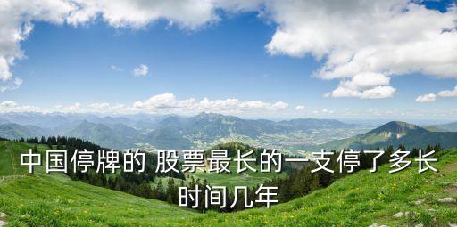 中國(guó)停牌的 股票最長(zhǎng)的一支停了多長(zhǎng)時(shí)間幾年