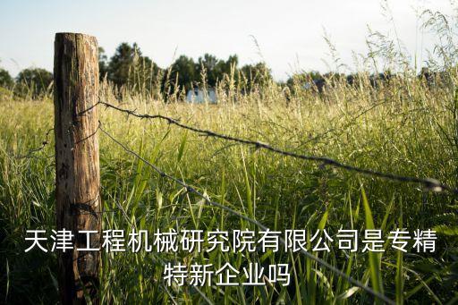  天津工程機(jī)械研究院有限公司是專(zhuān)精特新企業(yè)嗎
