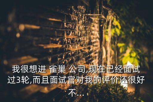 我很想進(jìn) 雀巢 公司,現(xiàn)在已經(jīng)面試過(guò)3輪,而且面試官對(duì)我的評(píng)價(jià)還很好不...