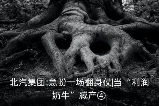 北汽集團:急盼一場翻身仗|當“利潤奶?！睖p產④