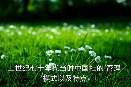 中國(guó)管理模式