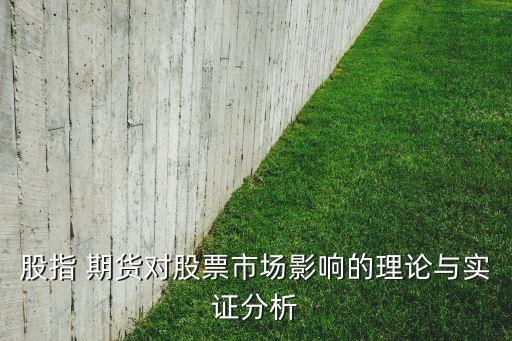 股指 期貨對(duì)股票市場影響的理論與實(shí)證分析