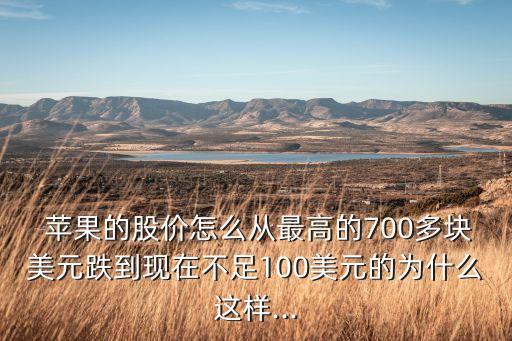  蘋(píng)果的股價(jià)怎么從最高的700多塊美元跌到現(xiàn)在不足100美元的為什么這樣...