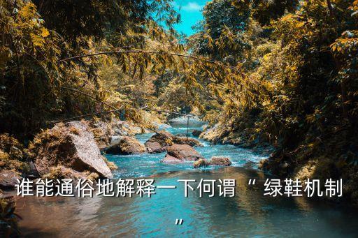 誰能通俗地解釋一下何謂“ 綠鞋機制”