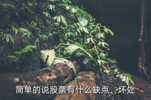 簡單的說股票有什么缺點、壞處