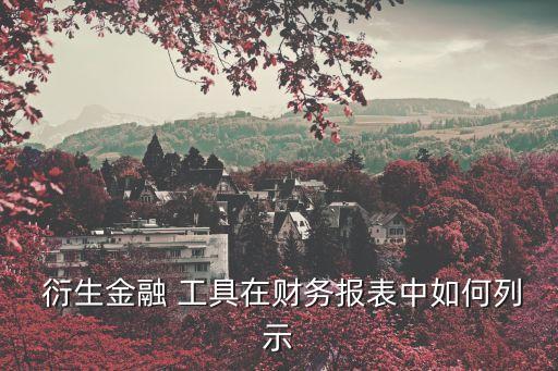  衍生金融 工具在財務報表中如何列示