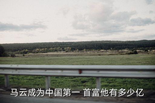 馬云成為中國第一 首富他有多少億