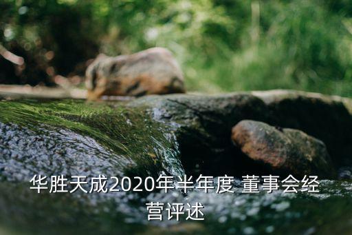 華勝天成2020年半年度 董事會(huì)經(jīng)營評述