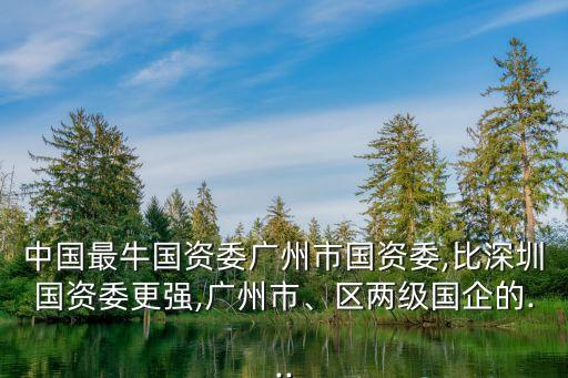 中國最牛國資委廣州市國資委,比深圳國資委更強(qiáng),廣州市、區(qū)兩級國企的...