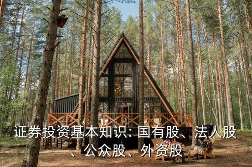 證券投資基本知識: 國有股、法人股、公眾股、外資股