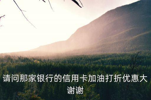 請(qǐng)問(wèn)那家銀行的信用卡加油打折優(yōu)惠大謝謝