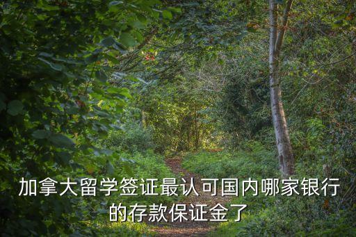  加拿大留學(xué)簽證最認可國內(nèi)哪家銀行的存款保證金了