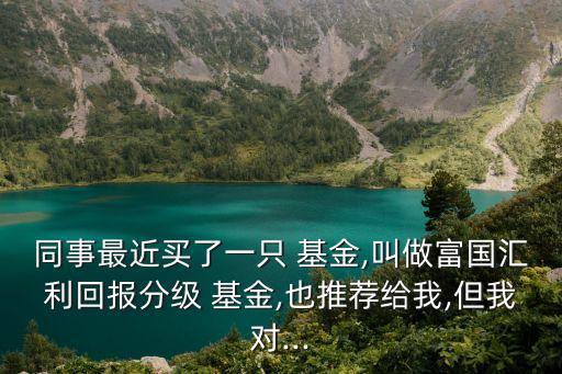 同事最近買(mǎi)了一只 基金,叫做富國(guó)匯利回報(bào)分級(jí) 基金,也推薦給我,但我對(duì)...