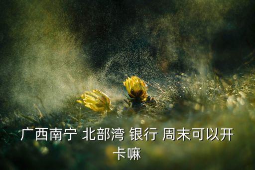 廣西南寧 北部灣 銀行 周末可以開(kāi)卡嘛