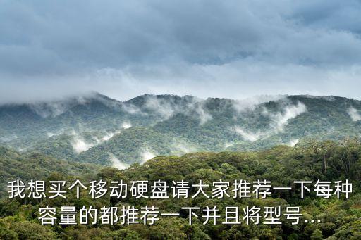 我想買(mǎi)個(gè)移動(dòng)硬盤(pán)請(qǐng)大家推薦一下每種容量的都推薦一下并且將型號(hào)...