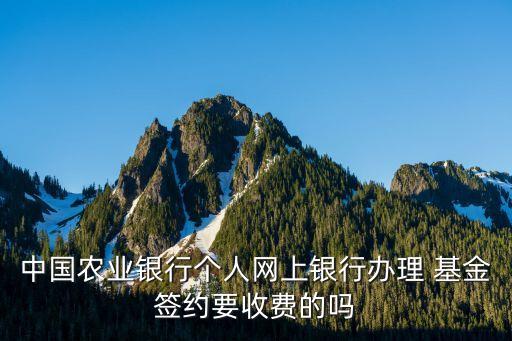 中國農(nóng)業(yè)銀行個人網(wǎng)上銀行辦理 基金簽約要收費(fèi)的嗎