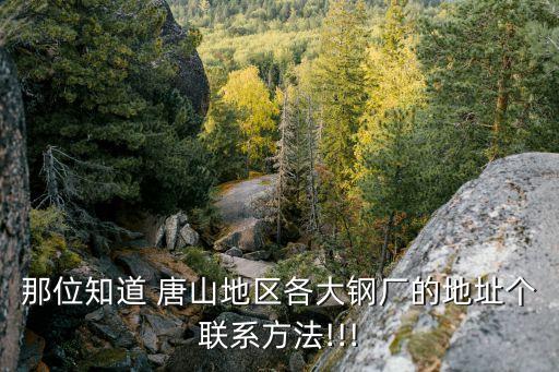 那位知道 唐山地區(qū)各大鋼廠的地址個聯(lián)系方法!!!
