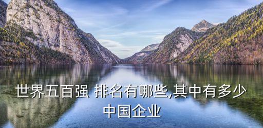 世界五百強 排名有哪些,其中有多少中國企業(yè)