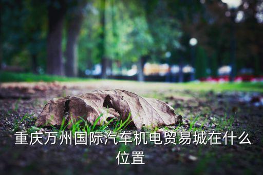  重慶萬州國(guó)際汽車機(jī)電貿(mào)易城在什么位置