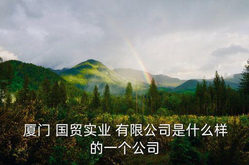  廈門 國貿(mào)實(shí)業(yè) 有限公司是什么樣的一個(gè)公司