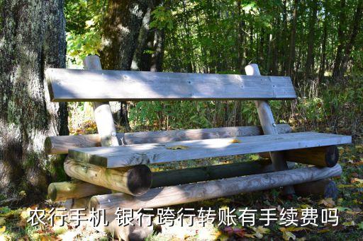  農(nóng)行手機 銀行跨行轉賬有手續(xù)費嗎