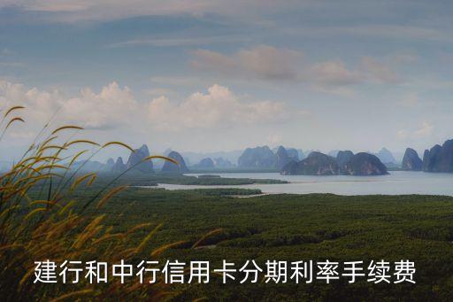 建行和中行信用卡分期利率手續(xù)費