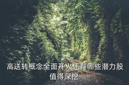  高送轉(zhuǎn)概念全面開(kāi)火還有哪些潛力股值得深挖